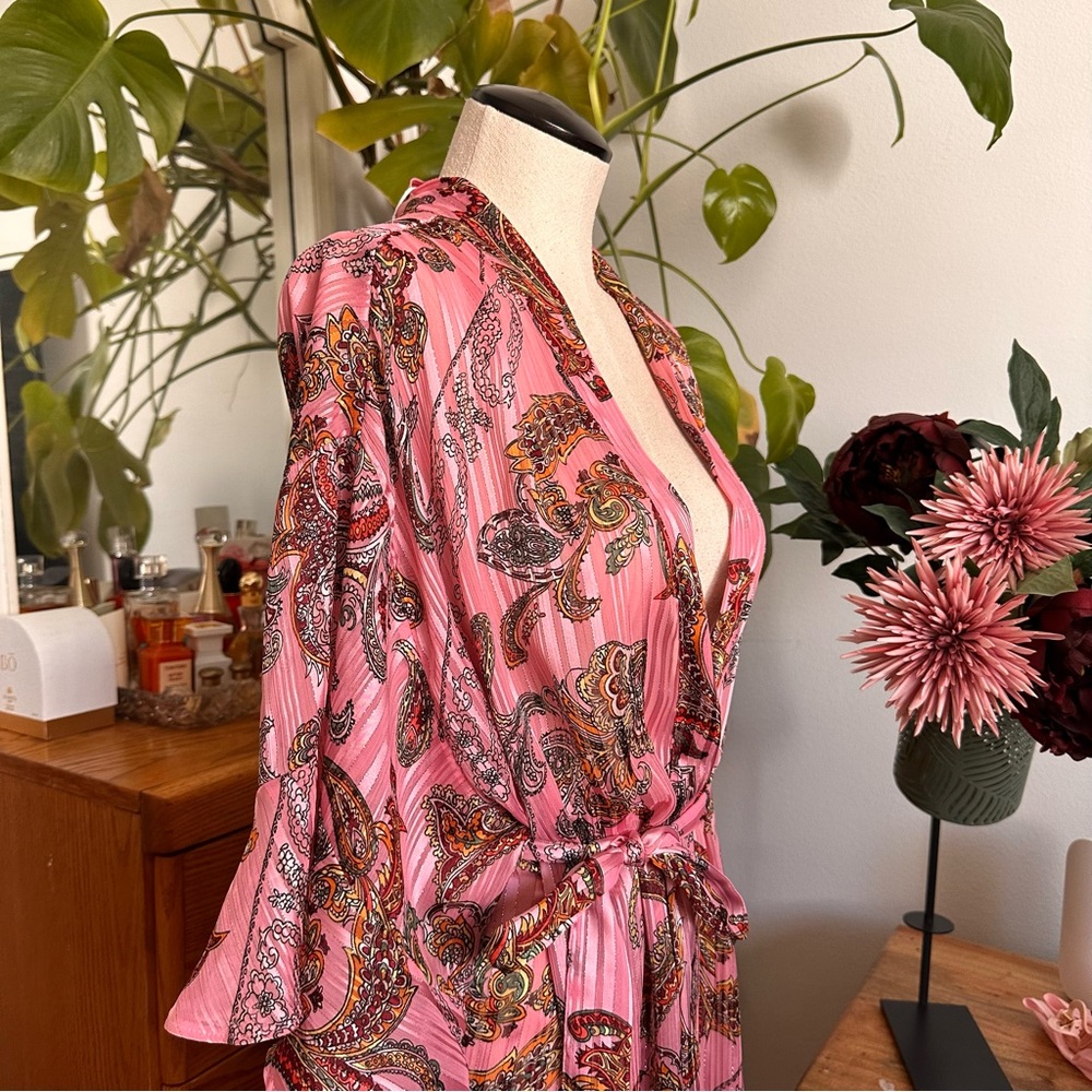 Y2k Victoria's Secret Pink Paisley Robe - Picture 6 of 7
